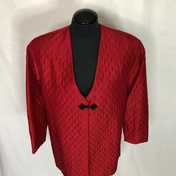 The J. Peterman Company Vintage Silk Quilted Jacket - Women’s 8 - Picture 2 of 6